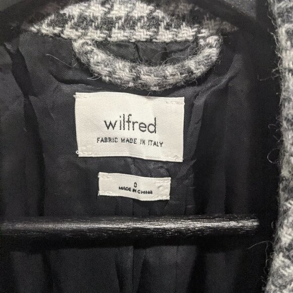 Aritzia Wilfred | Darmon wool checked blazer in Chalet/Black - Picture 4 of 10